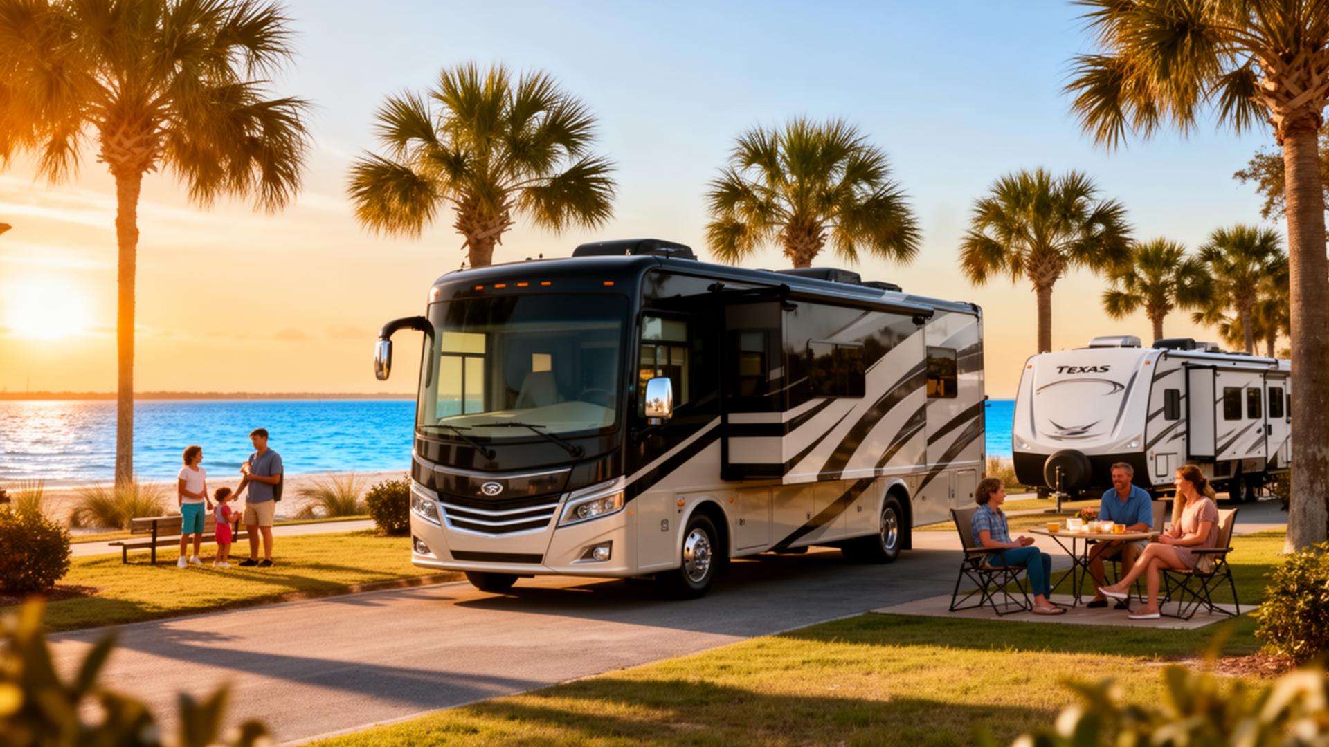 RV camping on the Texas Gulf Coast